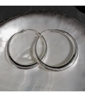 Boucles d'oreilles argent créoles bijou épuré Shantilight