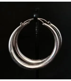 Boucles d'oreilles argent créoles bijou épuré Shantilight