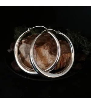 Boucles d'oreilles argent créoles bijou épuré Shantilight