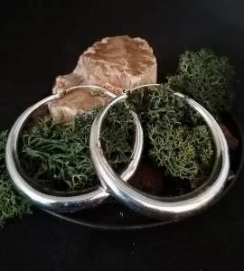 Boucles d'oreilles argent créoles bijou épuré Shantilight