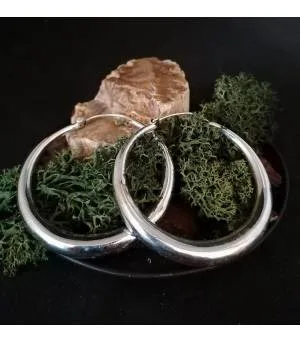 Boucles d'oreilles argent créoles bijou épuré Shantilight