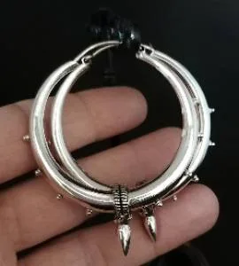 Boucles d'oreilles tribal en argent bijoux ethnique créoles Shantilight