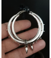 Boucles d'oreilles tribal en argent bijoux ethnique créoles Shantilight
