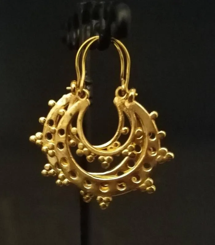 Boucles d'oreilles créoles boucles indiennes laiton Shantilight