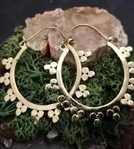 Boucles d'oreilles laiton bijoux ethnique créole indienne Shantilight