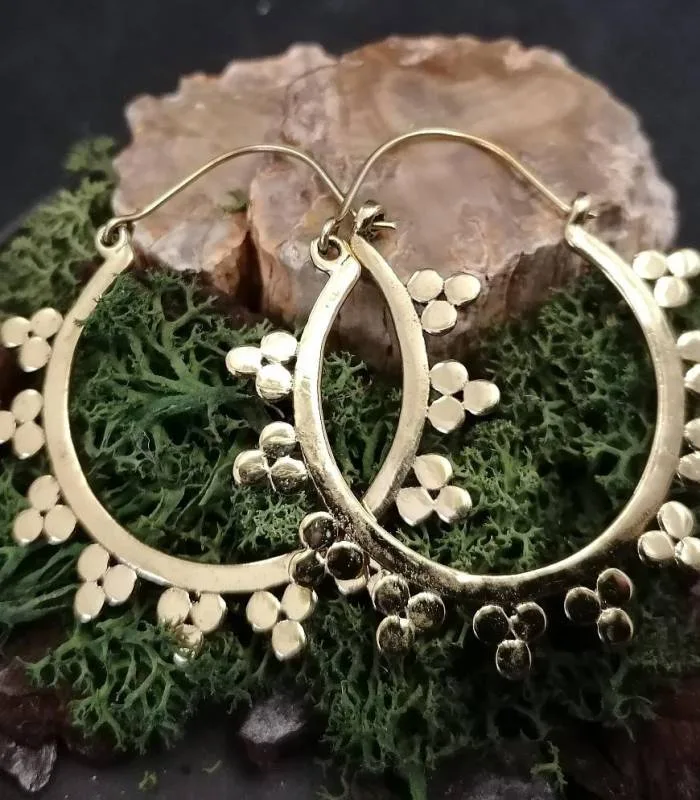 Boucles d'oreilles laiton bijoux ethnique créole indienne Shantilight
