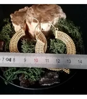 Boucles d'oreilles créoles laiton bijoux Boho chic laiton Shantilight