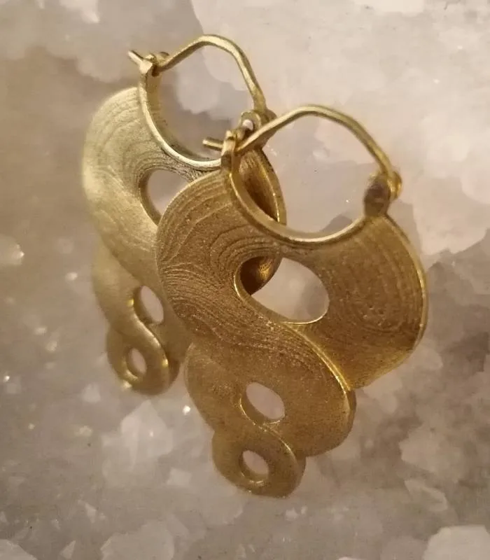 Boucles d'oreilles boho tribales bijoux ethniques laiton Shantilight