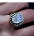 Bague ethnique chic en argent bijoux pierre de lune Shantilight