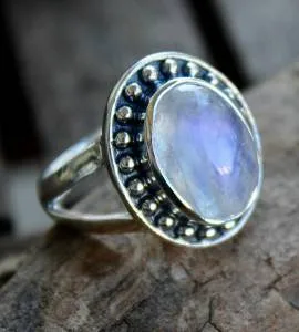 Bague Indu Kala – Argent 925 & Pierre de Lune