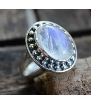 Bague Indu Kala – Argent 925 & Pierre de Lune