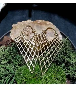 Boucles d'oreilles boho tribal bijoux laiton Shantilight