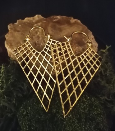 Boucles d'oreilles boho tribal bijoux laiton Shantilight