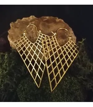 Boucles d'oreilles boho tribal bijoux laiton Shantilight