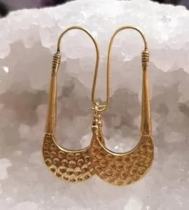 Boucles d'oreilles laiton bijoux boho martelés textures Shantilight