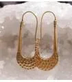 Boucles d'oreilles laiton bijoux boho martelés textures Shantilight