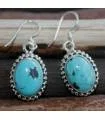 Boucles d’oreilles Taraï – Argent 925 & Turquoise