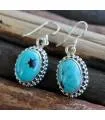 Boucles d’oreilles Taraï – Argent 925 & Turquoise