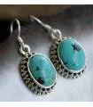 Boucles d’oreilles Taraï – Argent 925 & Turquoise