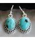 Boucles d’oreilles Taraï – Argent 925 & Turquoise