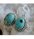 Boucles d'oreilles pierres naturelles turquoise bijoux argent Shantilight
