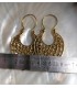 Boucles d'oreilles ethniques bijoux laiton doré Shantilight