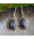 Boucles d'oreilles pierres naturelles cyanite bijoux argent Shantilight