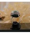 Bague argent ethnique pierre Larimar