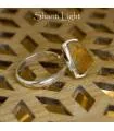 Bague ethnique en argent sertissage griffe citrine brute Shantilight