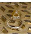 Bague ethnique en argent sertissage griffe citrine brute Shantilight
