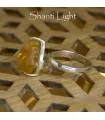Bague ethnique en argent sertissage griffe citrine brute Shantilight