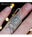 Bague ethnique bijou artisanal en argent serpent Shantilight