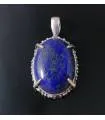 Pendentif Nīla Jyoti – Argent 925 & Lapis-Lazuli