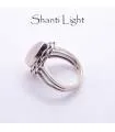 Bague argent bijoux moderne pierre naturelle quartz rose Shantilight