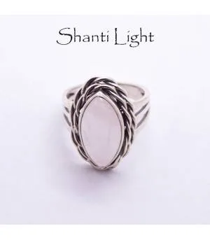 Bague argent bijoux moderne pierre naturelle quartz rose Shantilight
