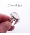 Bague argent bijoux moderne pierre naturelle quartz rose Shantilight