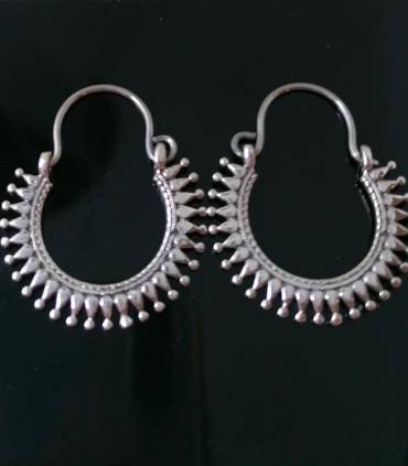 Boucles d'oreilles argent créoles bijoux ethnique Shantilight