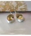 Boucles d'oreilles chic en argent et pierres naturelles de citrine