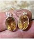 Boucles d'oreilles chic en argent et pierres naturelles de citrine