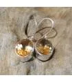 Boucles d'oreilles chic en argent et pierres naturelles de citrine