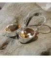 Boucles d'oreilles chic en argent et pierres naturelles de citrine