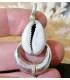 pendentif argent bijou ethnique tribal coquillage cabri Shantilight