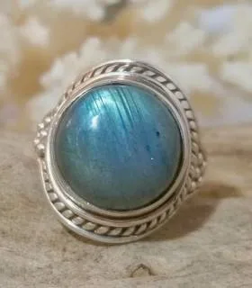 Bague Rudra Jyoti – Argent 925 & Labradorite