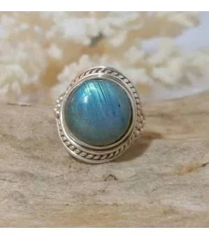 Bague Rudra Jyoti – Argent 925 & Labradorite