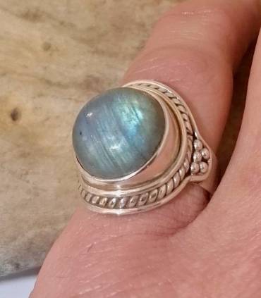 Bague 2024 labradorite homme