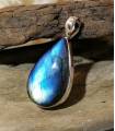 Pendentif argent bijou ethnique labradorite bleue Shantilight