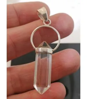 Pendentif argent pendule bijou fait main cristal Shantilight