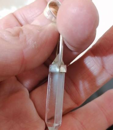 Pendentif argent pendule bijou fait main cristal Shantilight