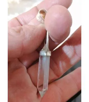 Pendentif argent pendule bijou fait main cristal Shantilight