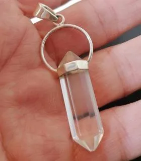 Pendentif argent pendule bijou fait main cristal Shantilight